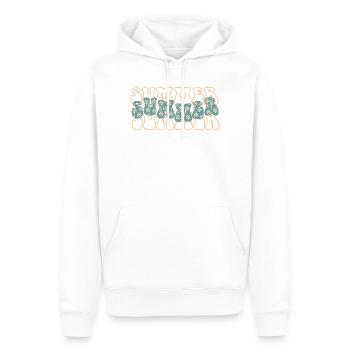 Sommer - Männer Premium Bio Hoodie - Weiß - Vorne - Nico (187cm)