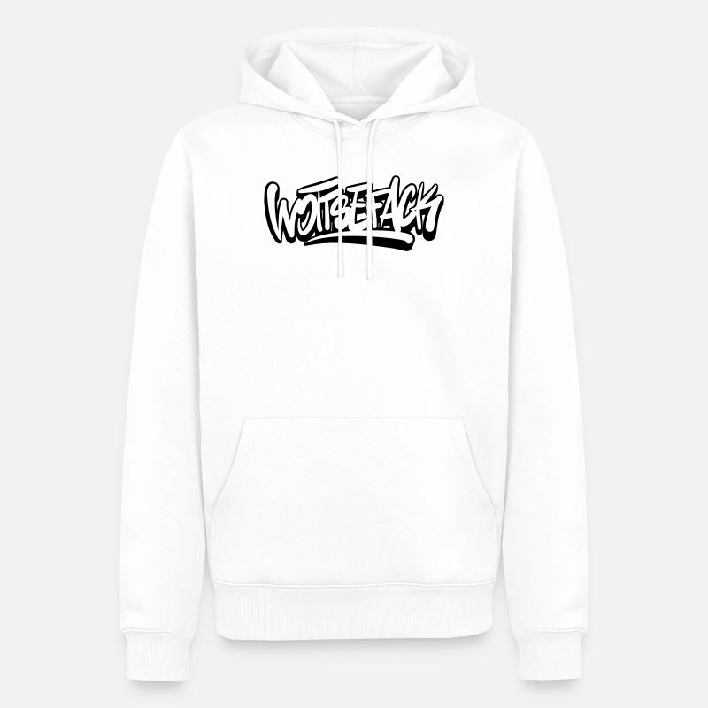 Wottsefack Wortwitz denglisch - Männer Premium Bio Hoodie - Weiß