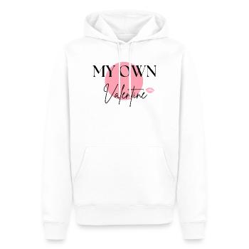 MY OWN VALENTINE - Männer Premium Bio Hoodie - Weiß - Vorne - Nico (187cm)