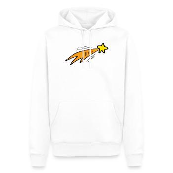 Star Trail Neon-Rakete - Männer Premium Bio Hoodie - Weiß - Vorne - Nico (187cm)