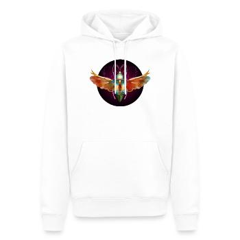 insecte scintillant coloré imaginatif avec des ailes - Sweat à capuche Premium bio Homme - blanc - Devant - Nico (187cm)