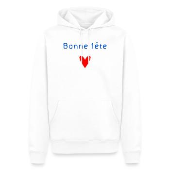 OMA. MUTTERTAG. ALLES GUTE ZUM OMA-TAG. ICH LIEBE DICH - Männer Premium Bio Hoodie - Weiß - Vorne - Nico (187cm)