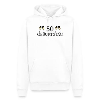 50.Geburtstag 50 Jahre - Männer Premium Bio Hoodie - Weiß - Vorne - Nico (187cm)