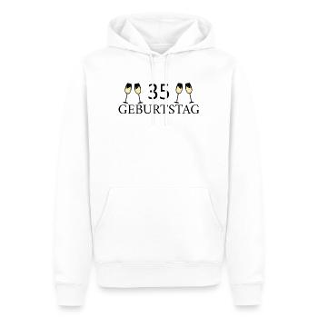 35.Geburtstag 35 Jahre - Männer Premium Bio Hoodie - Weiß - Vorne - Nico (187cm)
