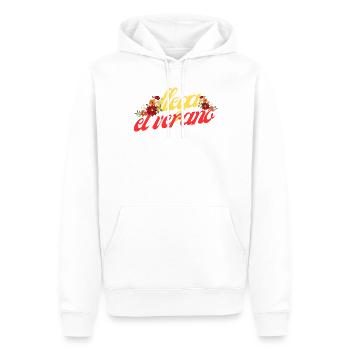 Summer Comes Sun Beach Urlaubsshirt - Männer Premium Bio Hoodie - Weiß - Vorne - Nico (187cm)