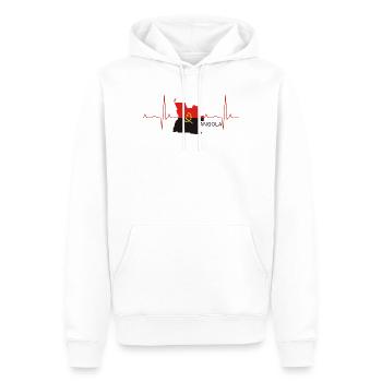 Angola Herzschlag - Männer Premium Bio Hoodie - Weiß - Vorne - Nico (187cm)