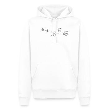 Accessoires de sport de fitness - noir - Sweat à capuche Premium bio Homme - blanc - Devant - Nico (187cm)