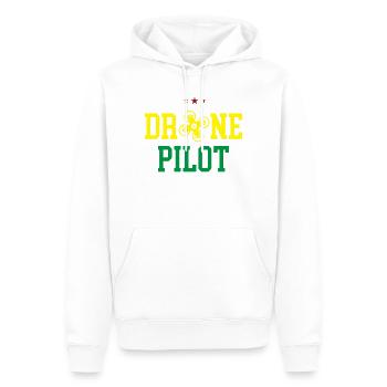 Drohnen-Pilot - Männer Premium Bio Hoodie - Weiß - Vorne - Nico (187cm)