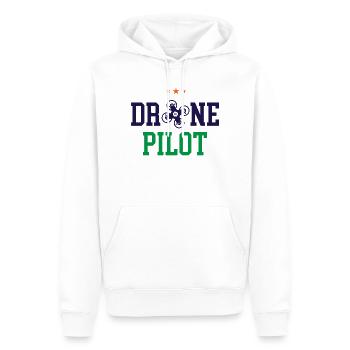 Drohnen-Pilot - Männer Premium Bio Hoodie - Weiß - Vorne - Nico (187cm)