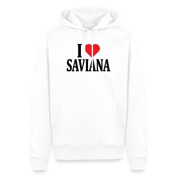 t-shirt I love Saviana t-shirt gift idea - Men’s Premium Organic Hoodie - white - Front - Nico (187cm)
