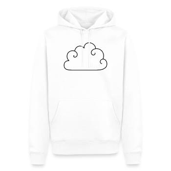 Wolke - Männer Premium Bio Hoodie - Weiß - Vorne - Nico (187cm)