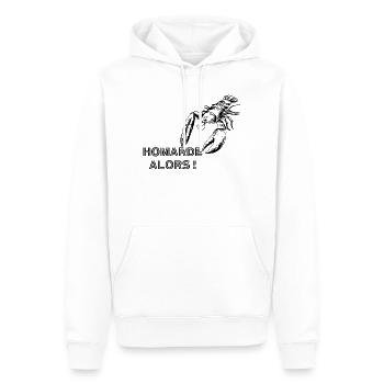 Homarde alors ! - Sweat à capuche Premium bio Homme - blanc - Devant - Nico (187cm)