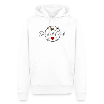 Goldene Dackelherz Silhouette - Männer Premium Bio Hoodie - Weiß - Vorne - Nico (187cm)