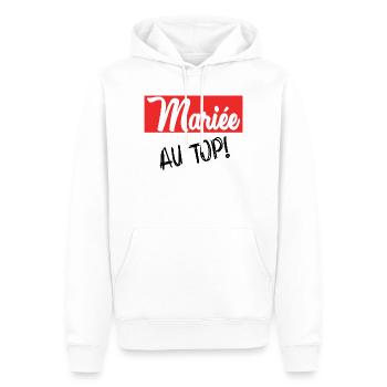FUTURE MARIEE. EVJF. MARIEE. TEAM - Sweat à capuche Premium bio Homme - blanc - Devant - Nico (187cm)