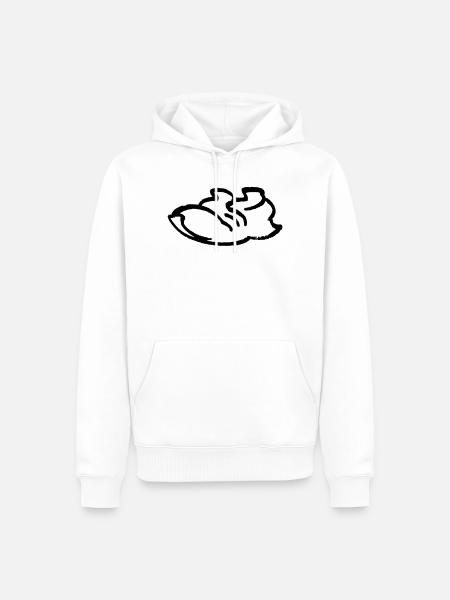 Running Shoe Contour - Men’s Premium Organic Hoodie - white