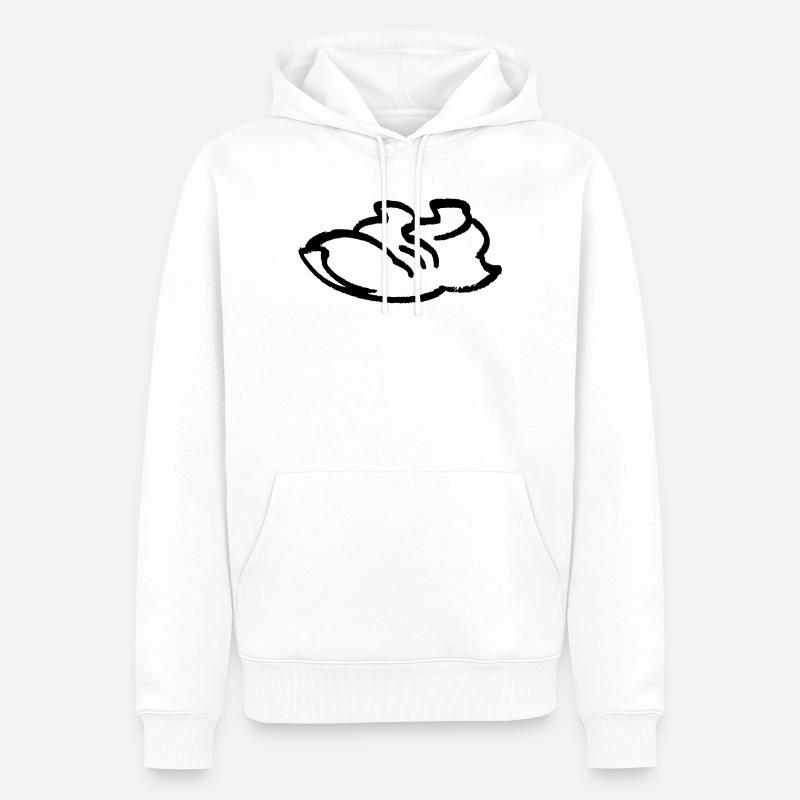 Laufschuh Kontur - Männer Premium Bio Hoodie - Weiß
