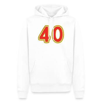 40 - Sweat à capuche Premium bio Homme - blanc - Devant - Nico (187cm)