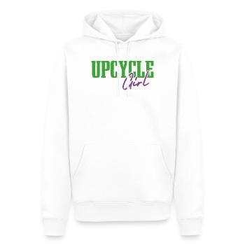 Upcycle Girl - Männer Premium Bio Hoodie - Weiß - Vorne - Nico (187cm)