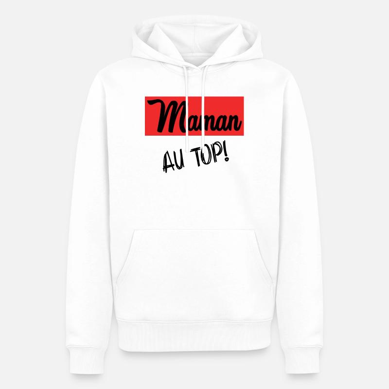 SCHÖNEN MUTTERTAG. MAMA. MUTTERTAG - Männer Premium Bio Hoodie - Weiß