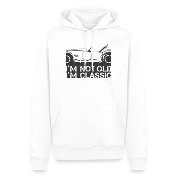 classic Auto lustige Sprüche Symbol Illustration - Männer Premium Bio Hoodie - Weiß - Vorne - Nico (187cm)