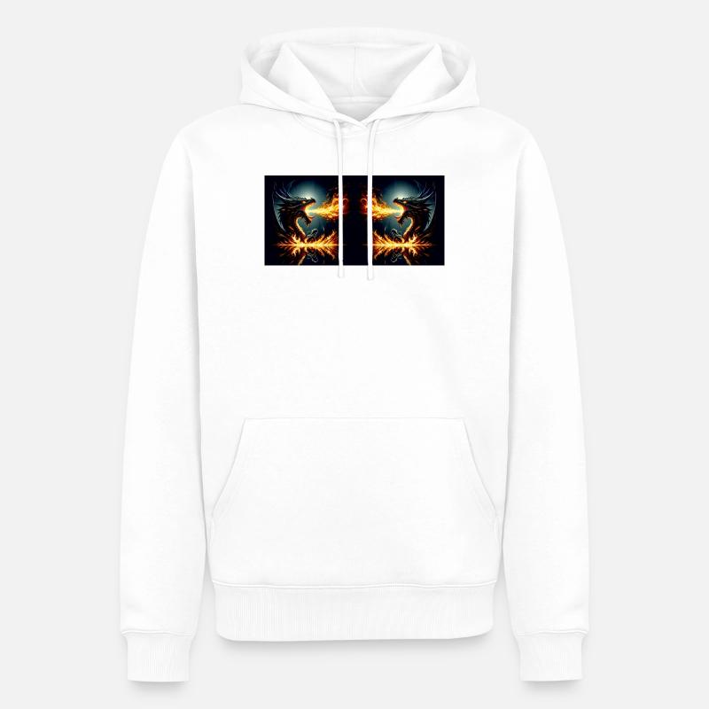 Flamenkampf - Männer Premium Bio Hoodie - Weiß