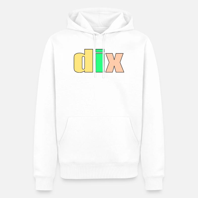 DIX 10 ans 10e anniversaire - Sweat à capuche Premium bio Homme - blanc