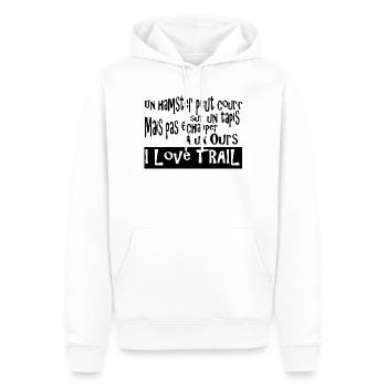 Trail Ours Hamster - Sweat à capuche Premium bio Homme - blanc - Devant - Nico (187cm)