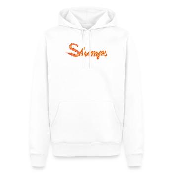deux crevettes ou des crevettes comme typographie amusante - Sweat à capuche Premium bio Homme - blanc - Devant - Nico (187cm)