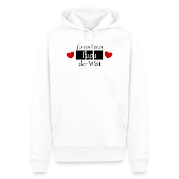 Vatertag 2026 Geschenk  Papa Vater best dad ever - Männer Premium Bio Hoodie - Weiß - Vorne - Nico (187cm)