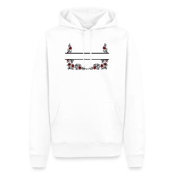 Bannière de décoration florale - Sweat à capuche Premium bio Homme - blanc - Devant - Nico (187cm)