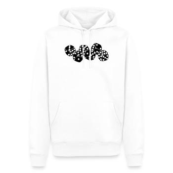 Sechs Würfel nebeneinander - Männer Premium Bio Hoodie - Weiß - Vorne - Nico (187cm)