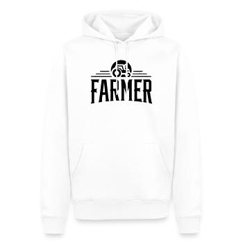 Landwirt - Stolz - Männer Premium Bio Hoodie - Weiß - Vorne - Nico (187cm)