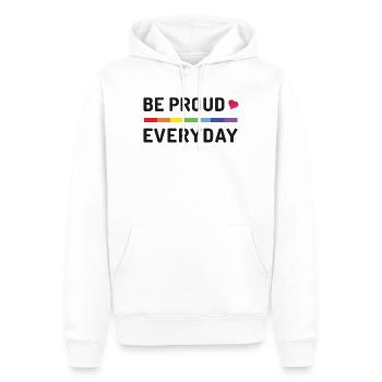 LGBT Pride Month - Sei jeden Tag stolz - Männer Premium Bio Hoodie - Weiß - Vorne - Nico (187cm)