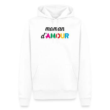 Maman d'Amour - Muttertag - Männer Premium Bio Hoodie - Weiß - Vorne - Nico (187cm)