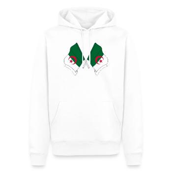 Zwei Flaggen Algeriens überquert - Männer Premium Bio Hoodie - Weiß - Vorne - Nico (187cm)