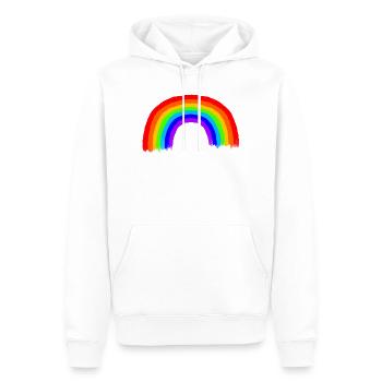Regenbogen / RGB - Männer Premium Bio Hoodie - Weiß - Vorne - Nico (187cm)