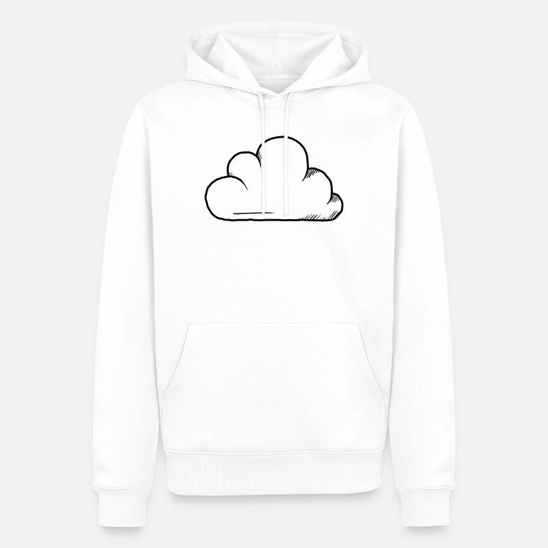 Conception du cloud - Sweat à capuche Premium bio Homme - blanc