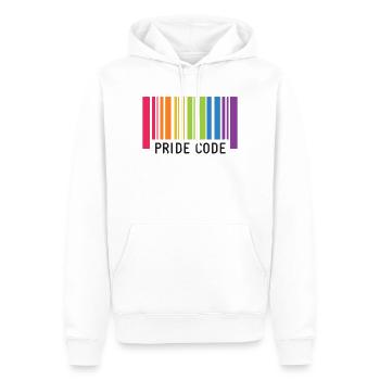 LGBT Pride Monat - Pride Code - Männer Premium Bio Hoodie - Weiß - Vorne - Nico (187cm)