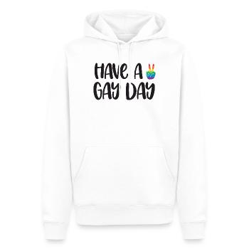 LGBT Pride Month - Have a Gay Day - Männer Premium Bio Hoodie - Weiß - Vorne - Nico (187cm)
