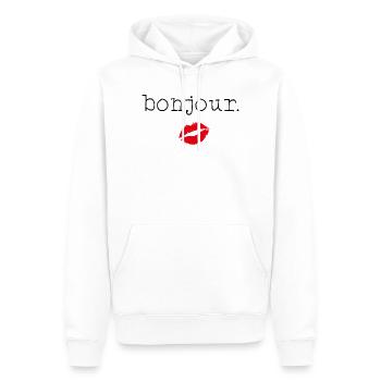 06 bonjour - Little French Speaking - Männer Premium Bio Hoodie - Weiß - Vorne - Nico (187cm)