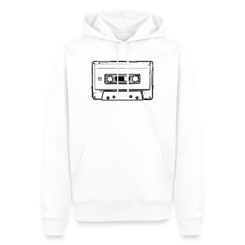 Old School Mix-Tape - Männer Premium Bio Hoodie - Weiß - Vorne - Nico (187cm)