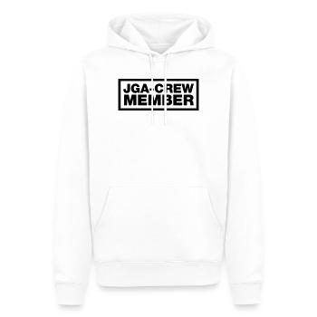 JGA Crew Member Element Top (JGA MC-Rocker-Design) - Männer Premium Bio Hoodie - Weiß - Vorne - Nico (187cm)