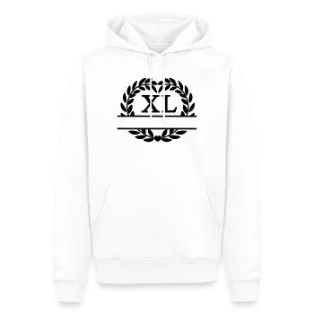 Quarante ans, en chiffres latins couronne de laurier - Sweat à capuche Premium bio Homme - blanc - Devant - Nico (187cm)