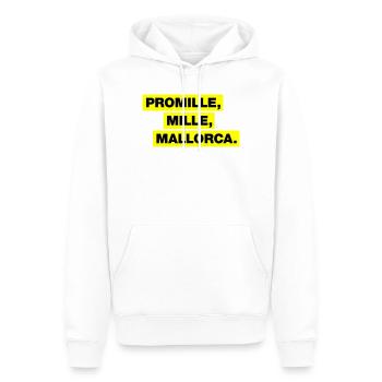 Promille, Mille, Malle - Männer Premium Bio Hoodie - Weiß - Vorne - Nico (187cm)