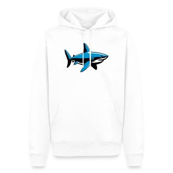 Hai - Männer Premium Bio Hoodie - Weiß - Vorne - Nico (187cm)