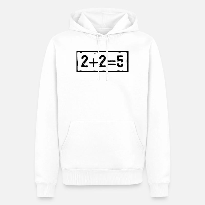 2 plus 2 ergibt 5 - Männer Premium Bio Hoodie - Weiß