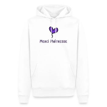 GELIEBTE. VIELEN DANK. DANKE HERRIN - Männer Premium Bio Hoodie - Weiß - Vorne - Nico (187cm)
