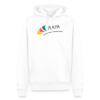 FEIERTAG. FROHE FEIERTAGE. GELIEBTE. MEISTER. LEHRER - Männer Premium Bio Hoodie - Weiß - Vorne - Nico (187cm)