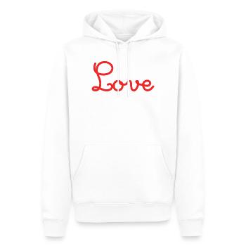 ICH LIEBE DICH. LIEBE. PAAR. GERADE VERHEIRATET. Junggesellinnenabschied - Männer Premium Bio Hoodie - Weiß - Vorne - Nico (187cm)