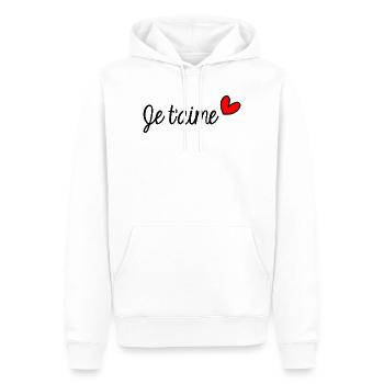 LIEBE. PAAR. GERADE VERHEIRATET. Junggesellinnenabschied. VALENTINSTAG. - Männer Premium Bio Hoodie - Weiß - Vorne - Nico (187cm)